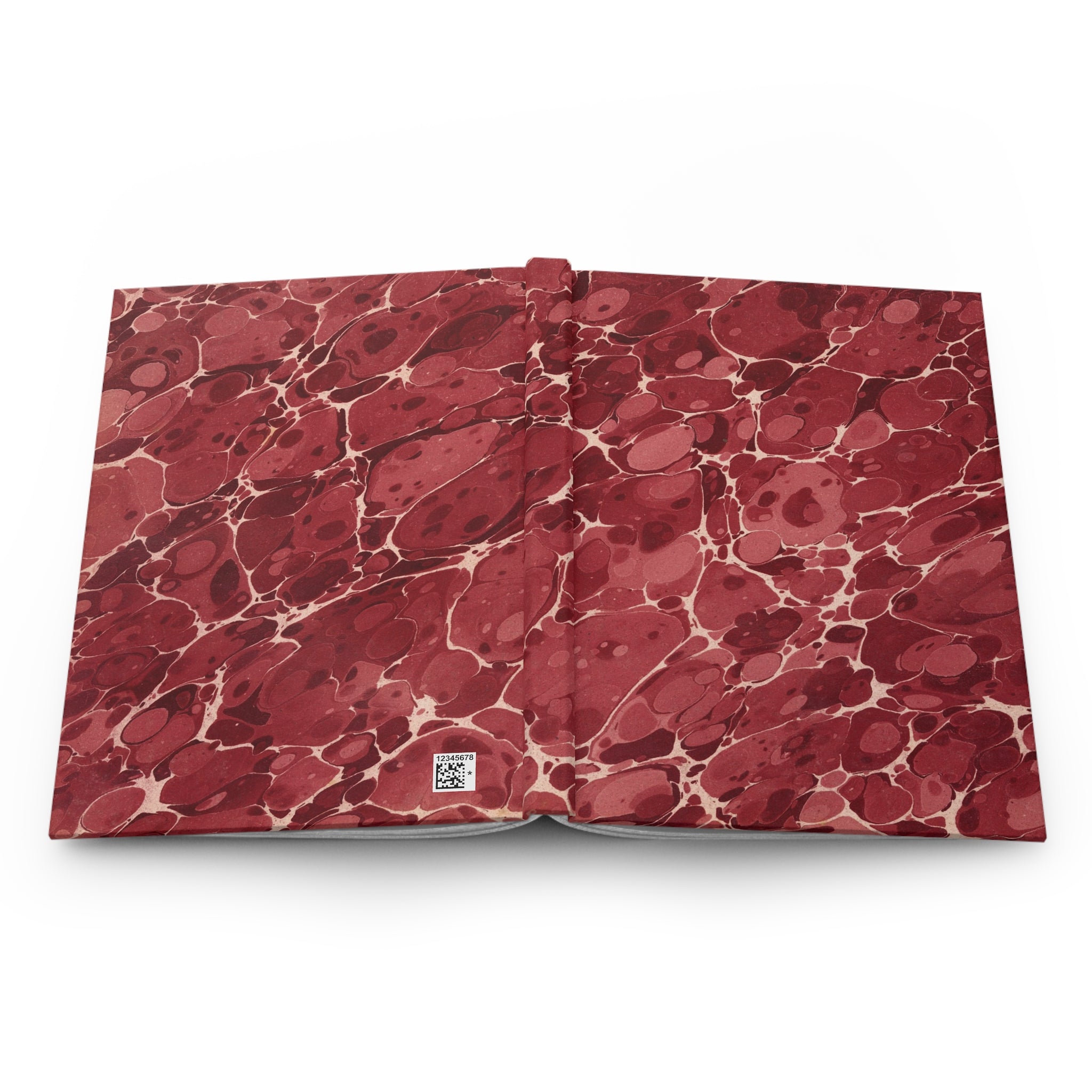 Hardcover Journal, Red Marble Notebook, Vintage Style Writing Journal for Notes & Gifts