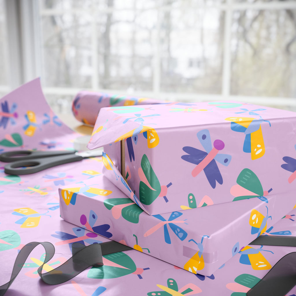 Floral Whimsy Wrapping Paper Roll — Pastel Bouquet Gift Wrap