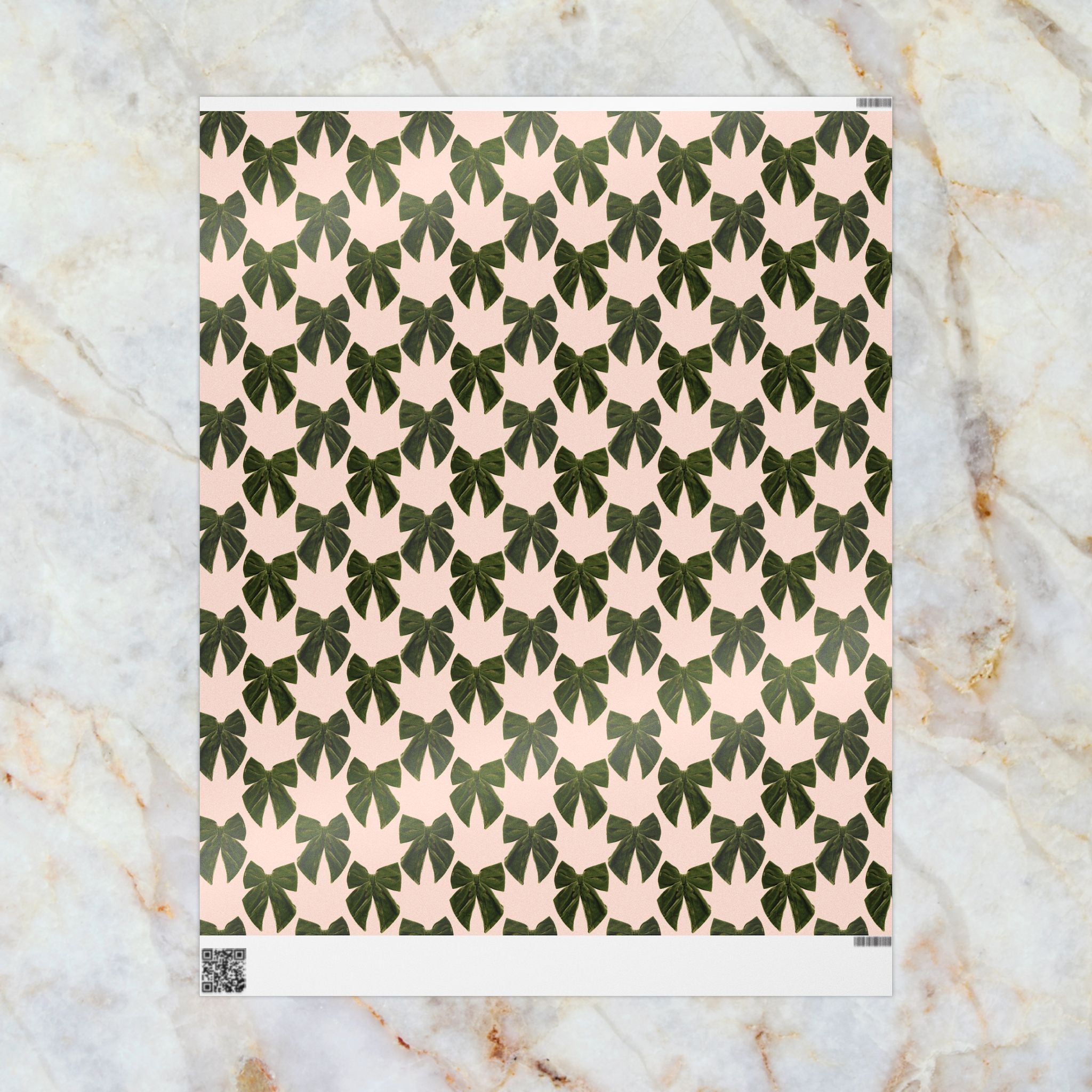 Botanical Leaf Wrapping Paper Roll — Pink & Green Tropical Gift Wrap