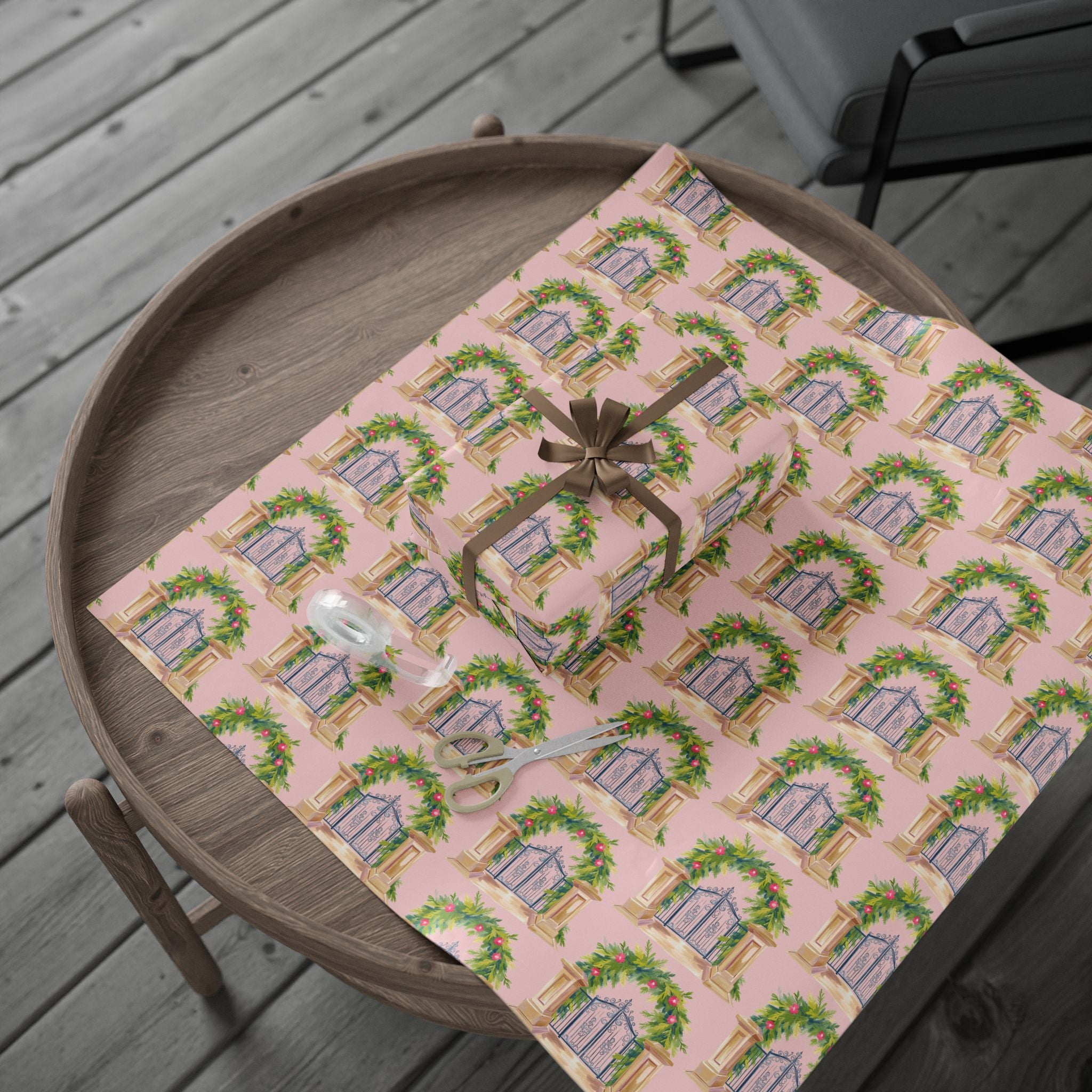 Floral Garden Gate Wrapping Paper
