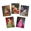 Vintage Rococo Art Greeting Cards — 5-Pack Blank Note Cards