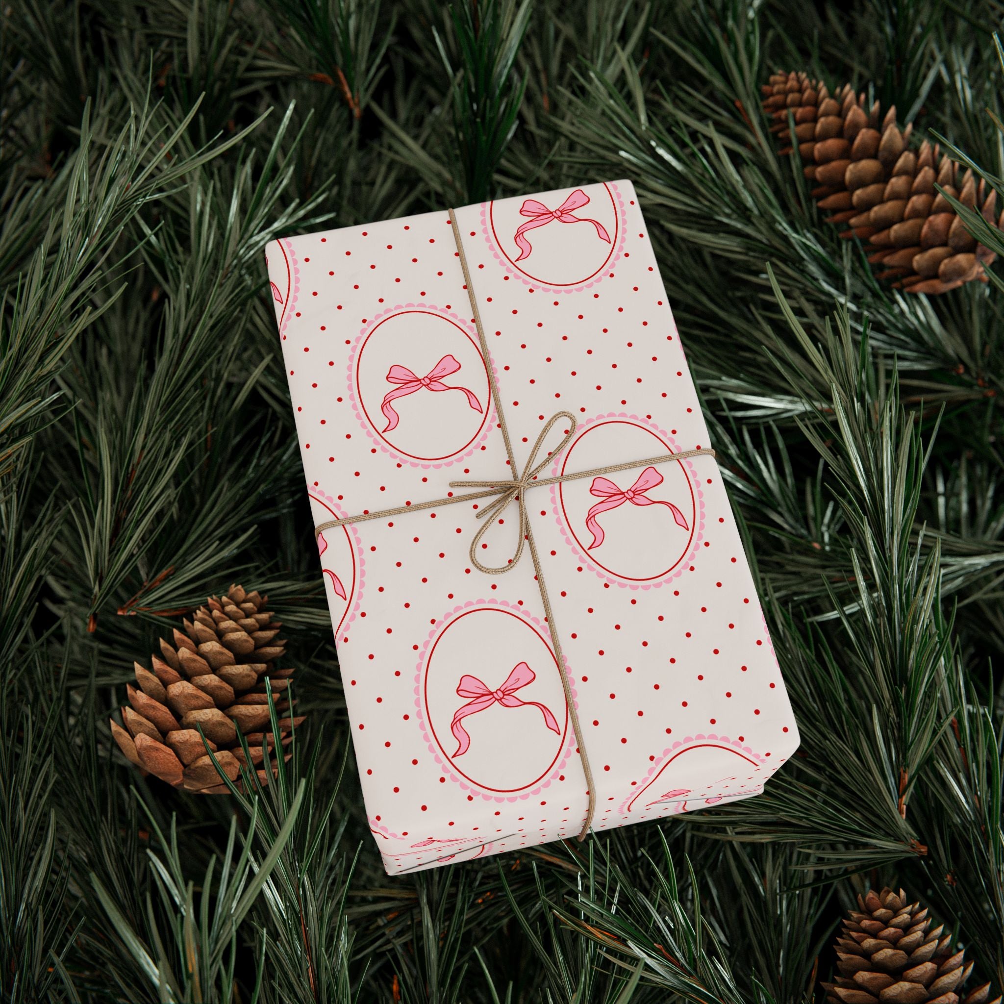 Ballet Wrapping Paper | Pink Dotted Gift Wrap