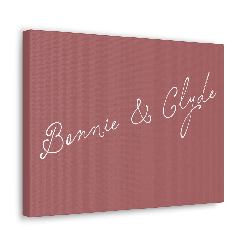 Custom text canvas wedding sign - Dusty Rose Background