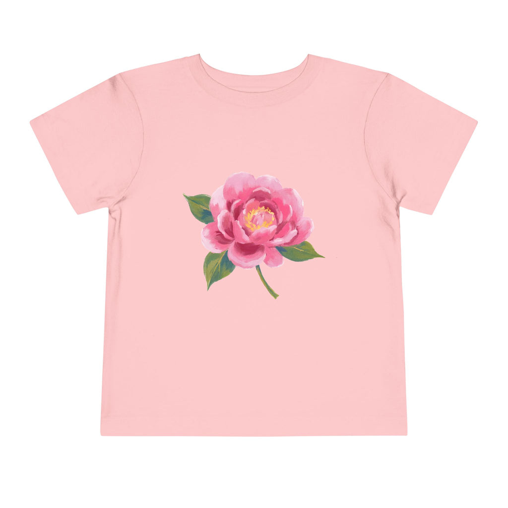 Toddler Tee — Pink Peony Floral Shirt for Girls