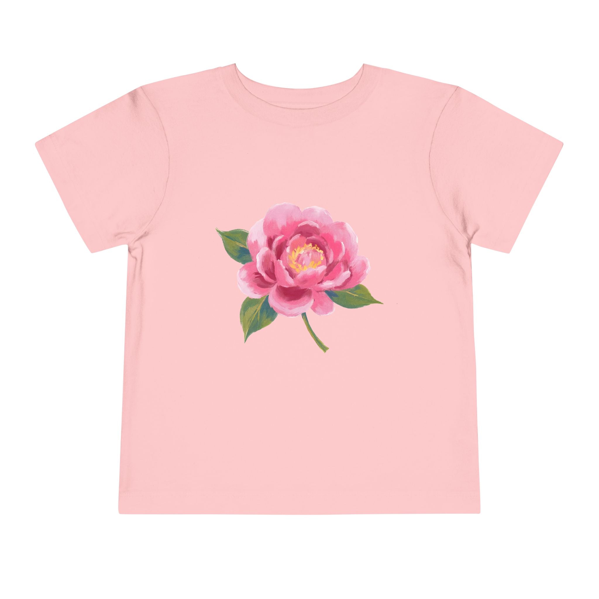 Toddler Tee — Pink Peony Floral Shirt for Girls