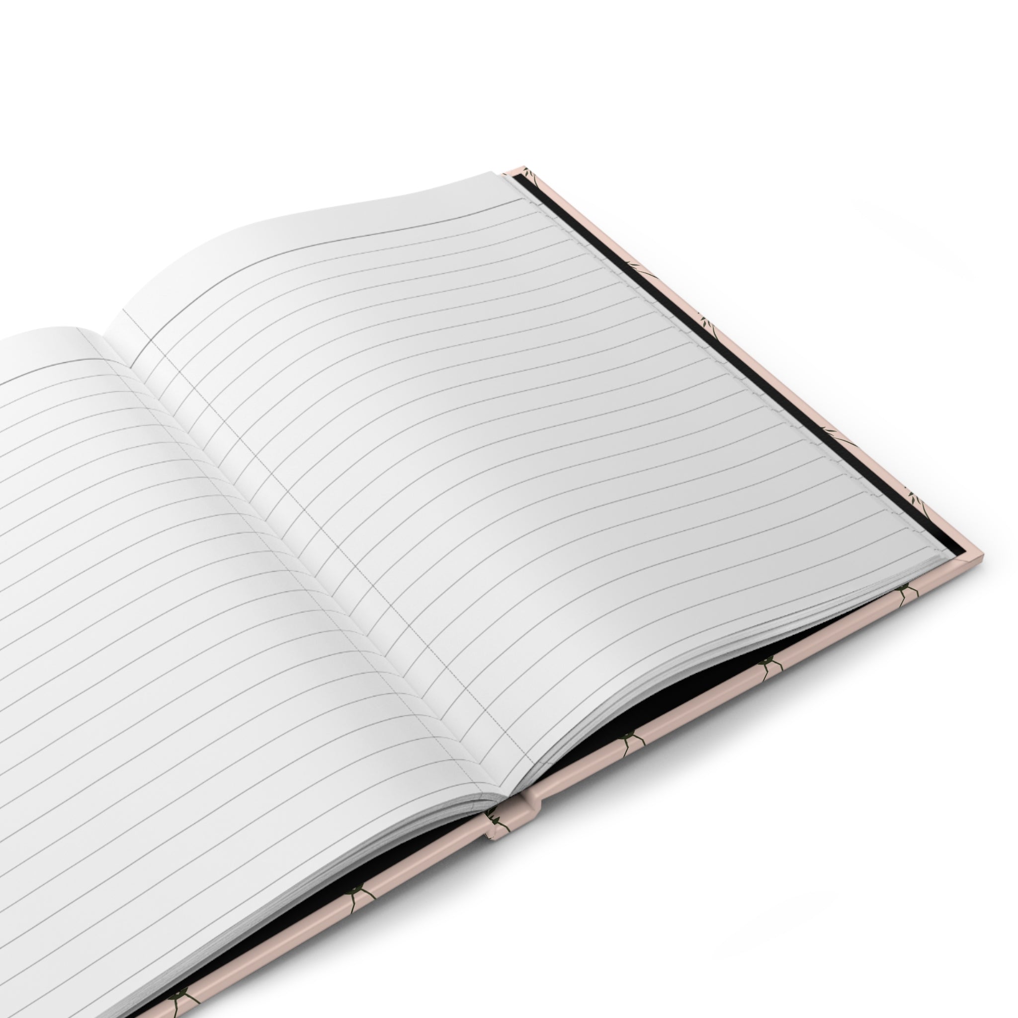 Blush Botanical Hardcover Journal — Elegant Floral Pattern Notebook