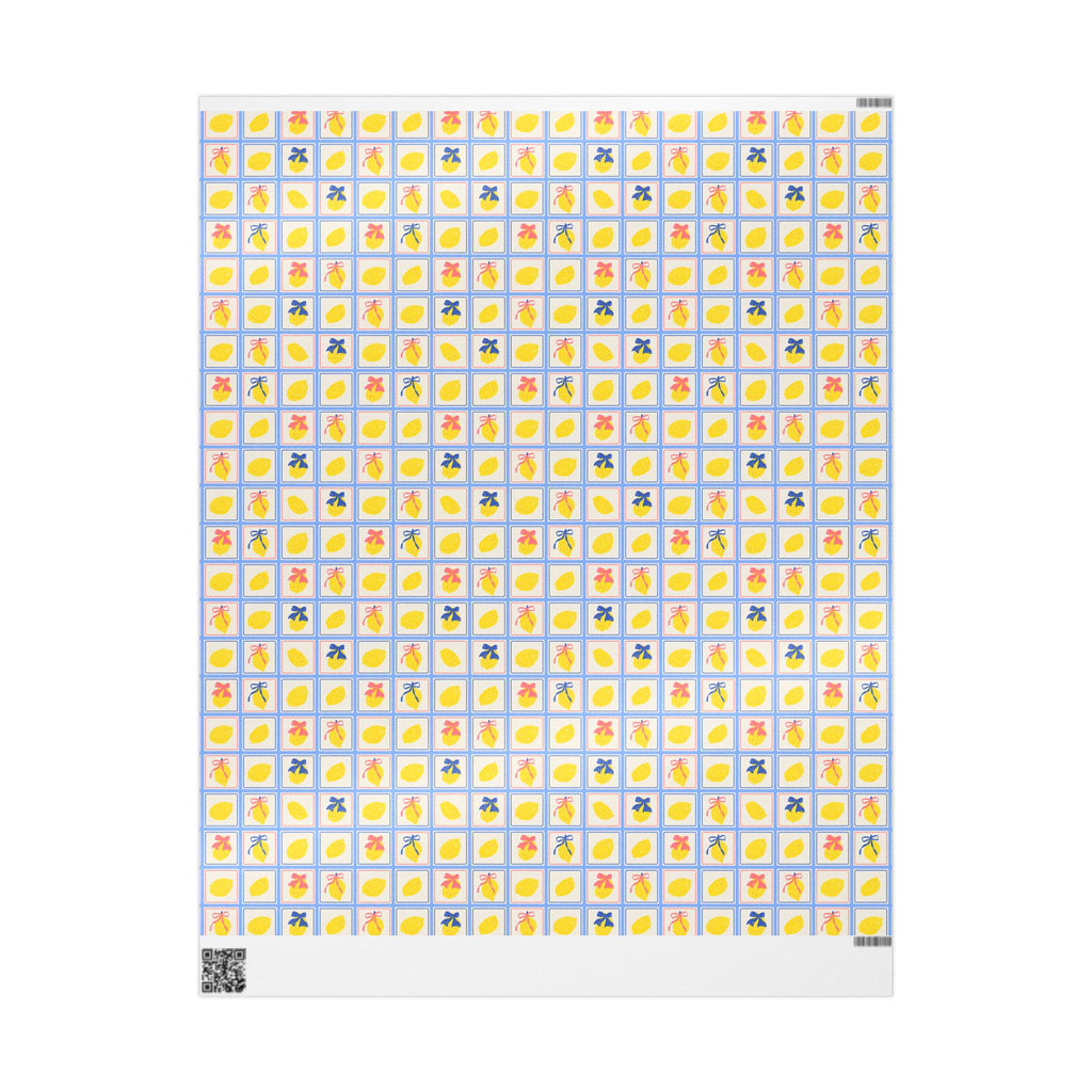 Lemon Wrapping Paper | Bow Pattern Gift Wrap