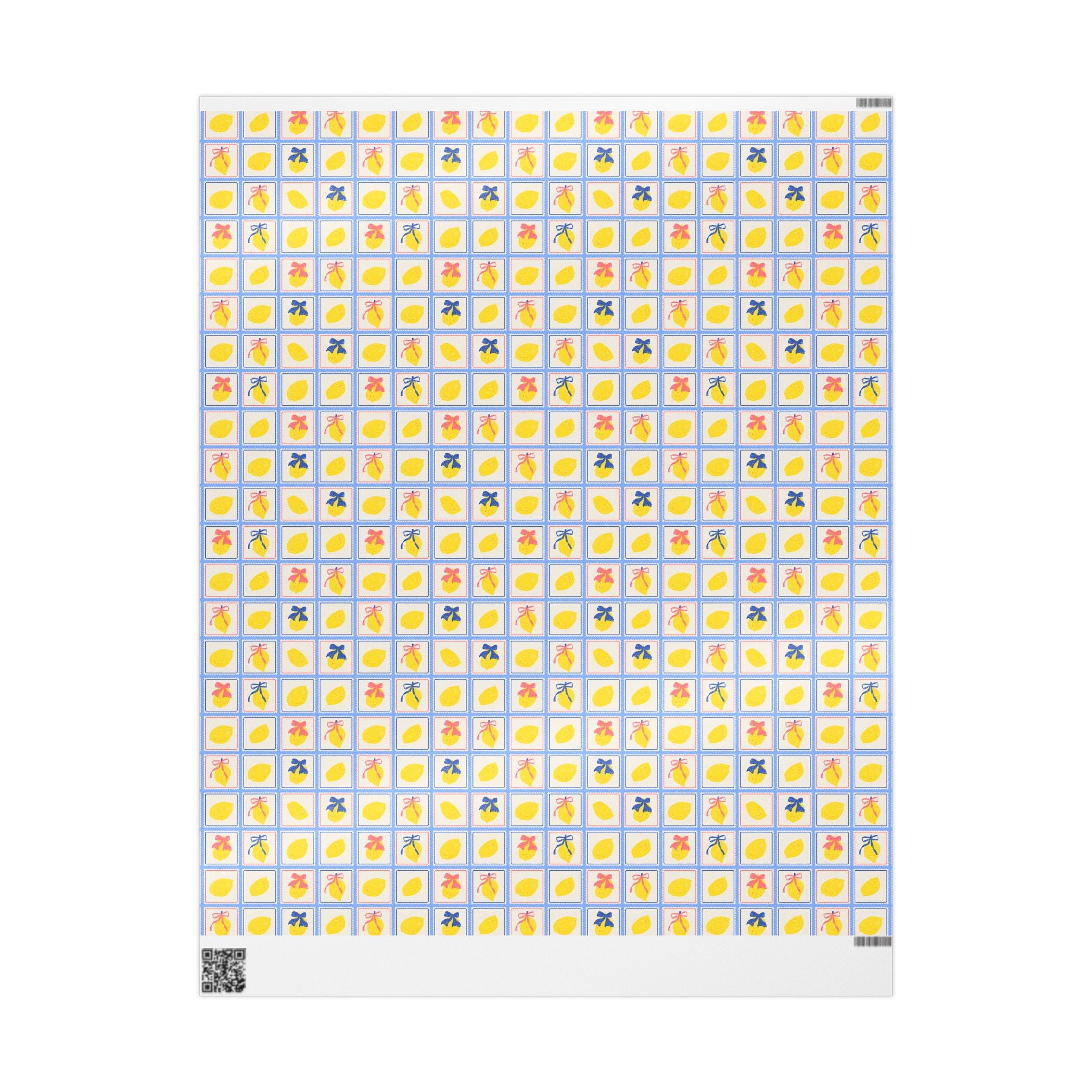 Lemon Wrapping Paper | Bow Pattern Gift Wrap