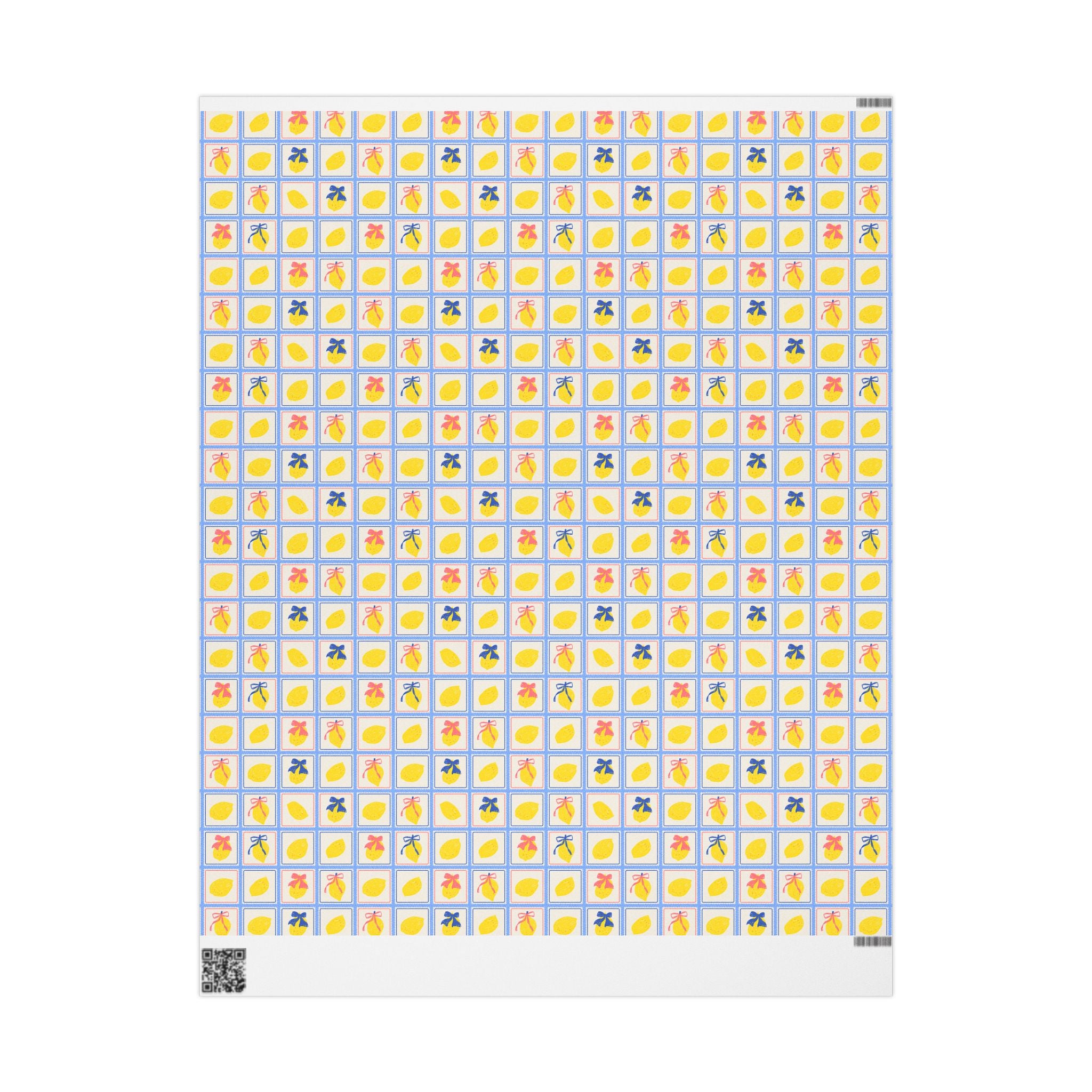 Lemon Wrapping Paper | Bow Pattern Gift Wrap