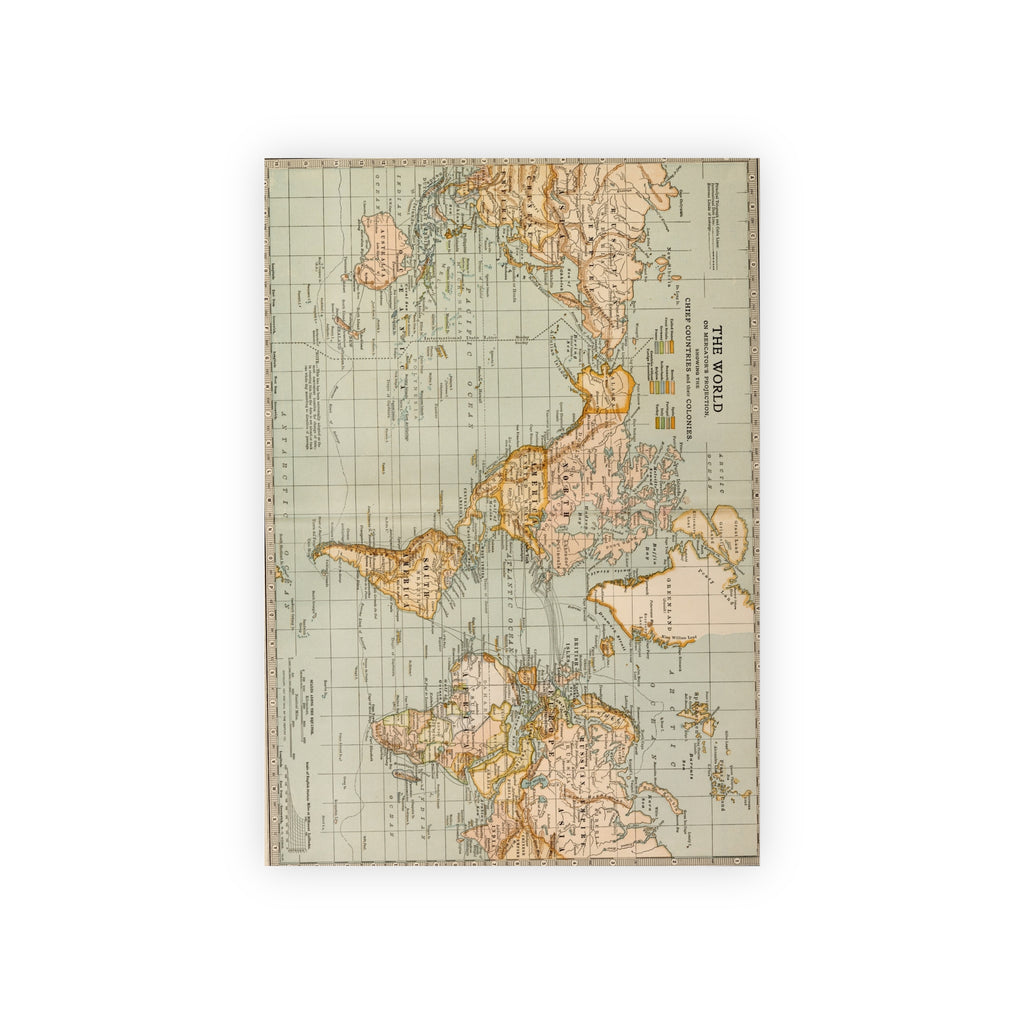 Wrapping Paper Roll, Vintage World Map Gift Wrap, Retro Atlas Travel Design