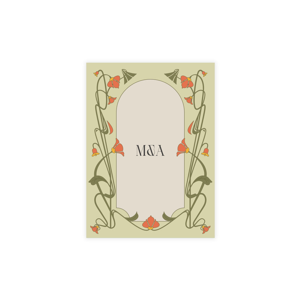 Victorian Wedding Invitation | Customizable Flat Card Pack (10, 30, 50 Count)