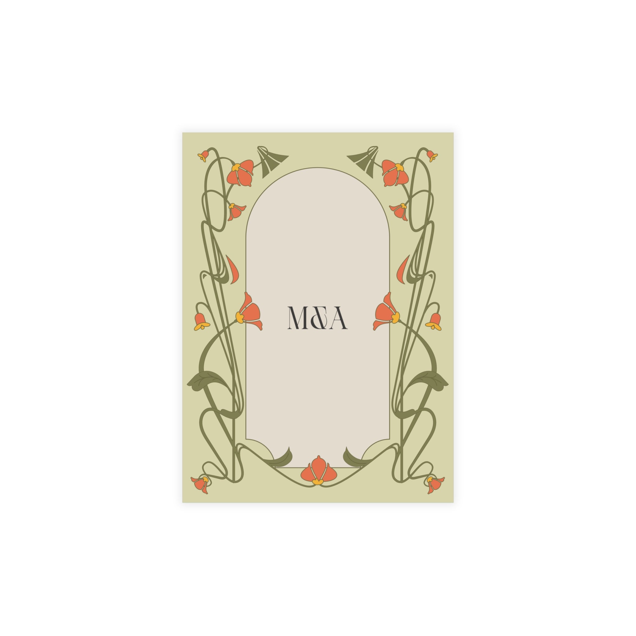 Victorian Wedding Invitation | Customizable Flat Card Pack (10, 30, 50 Count)