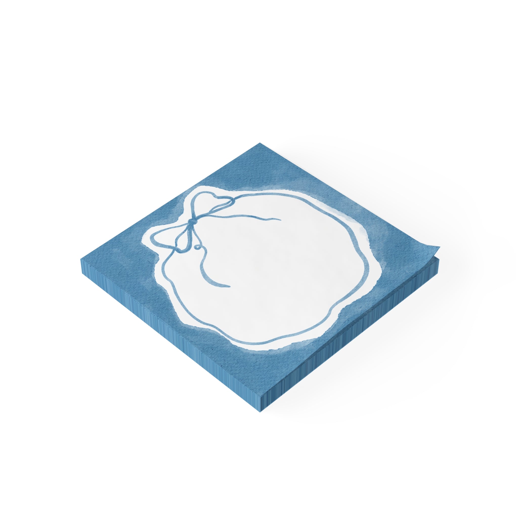 Sticky Notes, Blue Bow Notepad, Decorative Gift Notes, Cute Desk Stationery