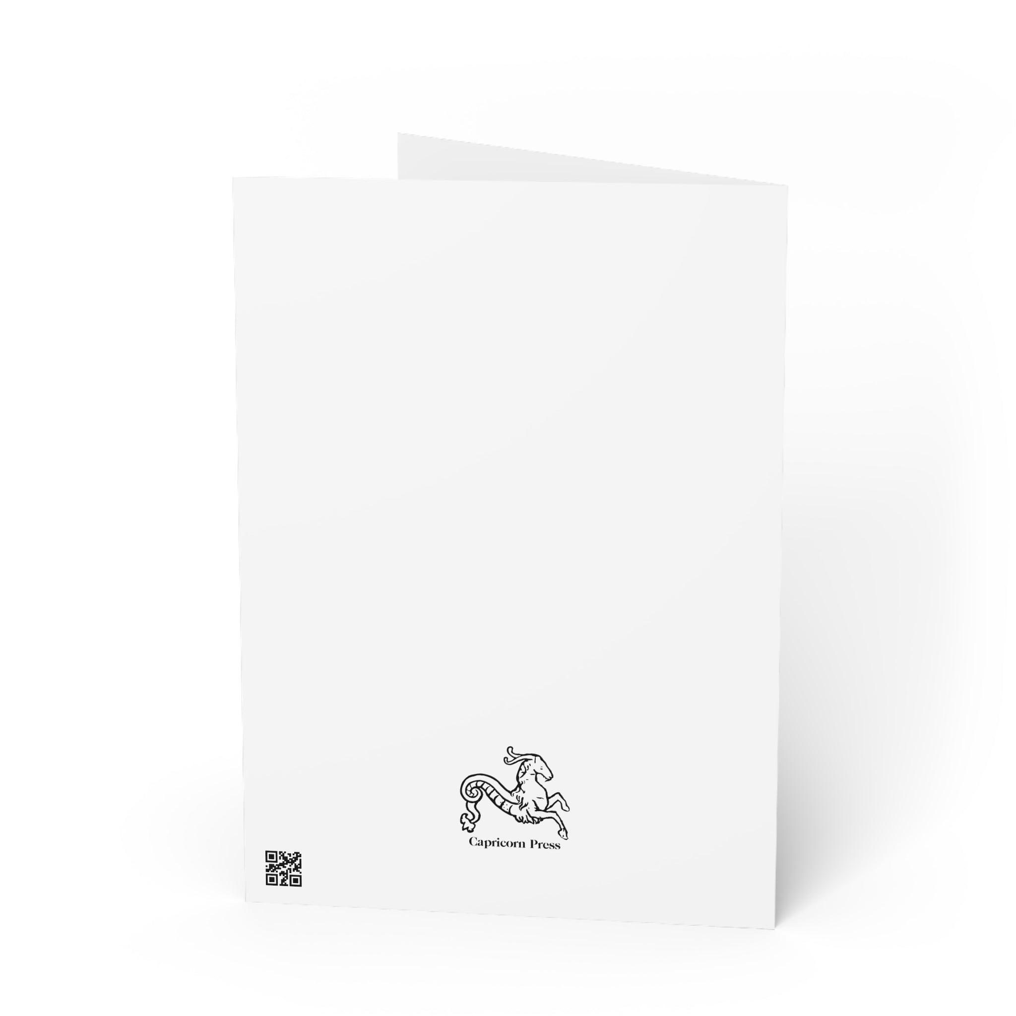 Greeting Card — Gold Moon & Stars Celestial Design