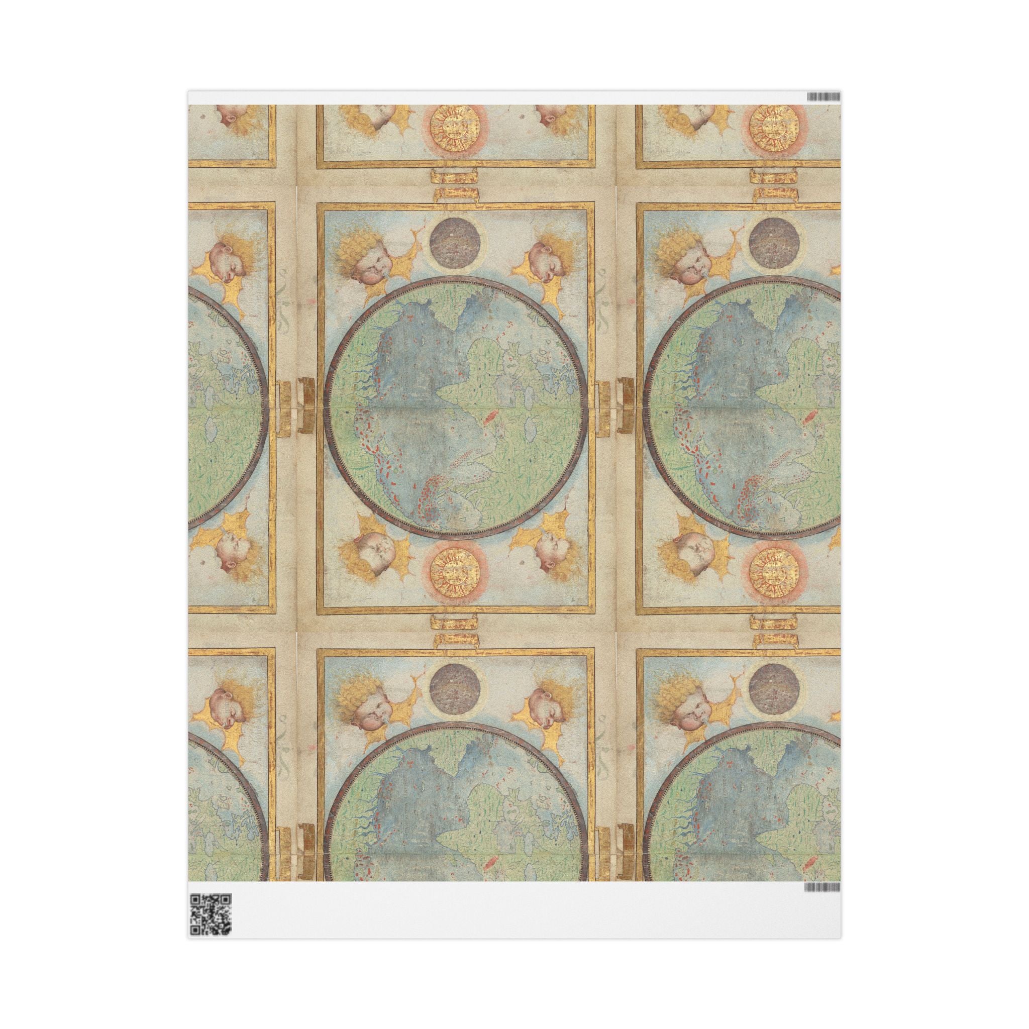 Wrapping Paper, Vintage World Map Gift Wrap, Antique Globe Travel Design