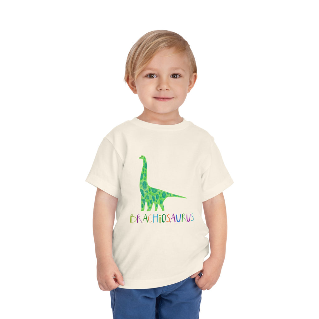 Brachiosaurus Toddler Tee — Cute Green Dino Short Sleeve Shirt for Kids