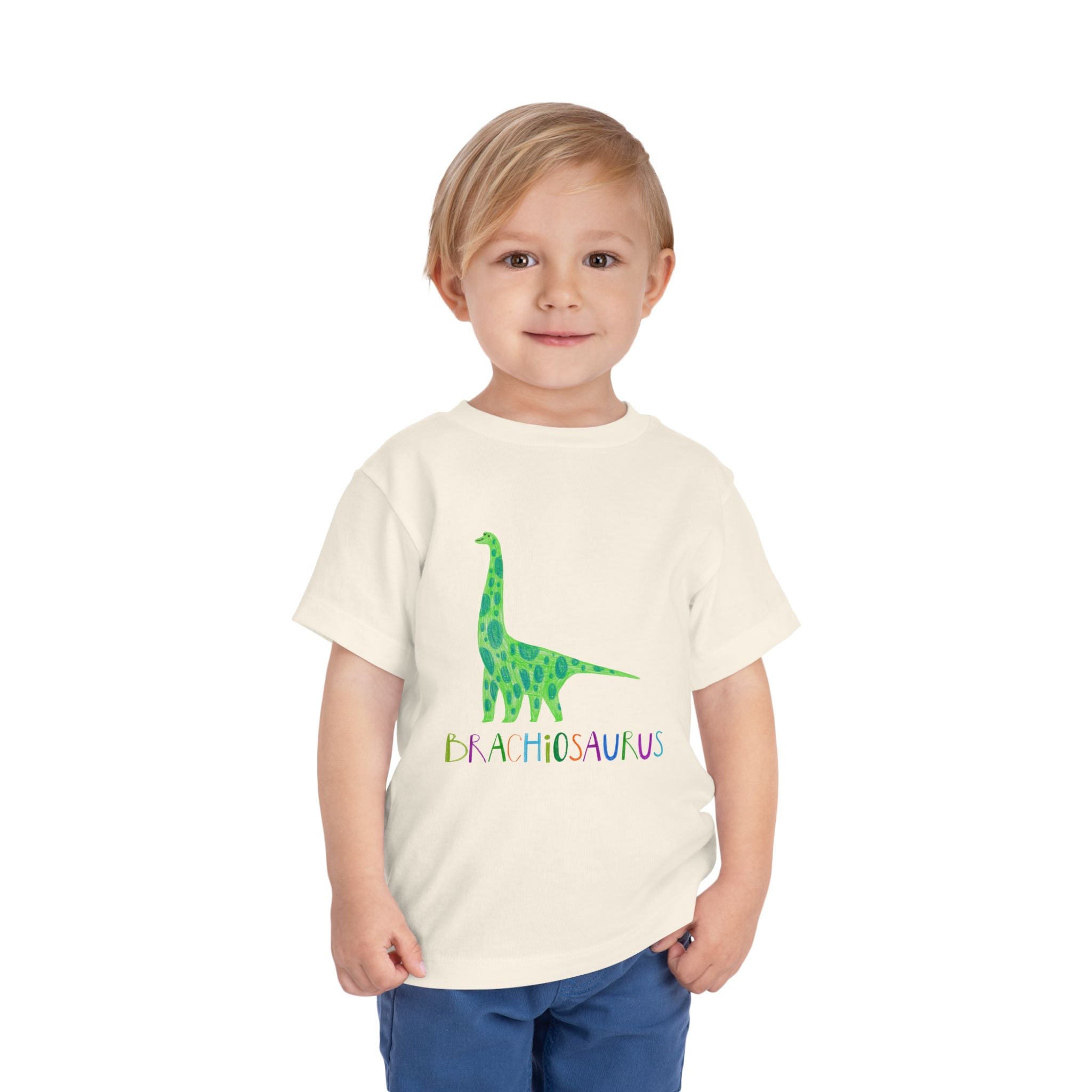 Brachiosaurus Toddler Tee — Cute Green Dino Short Sleeve Shirt for Kids