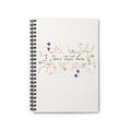Floral Personalized Spiral Notebook — Ruled Journal with Custom Text