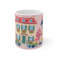 Mug — Pastel Parisian Houses Ceramic Coffee Cup (11oz & 15oz)
