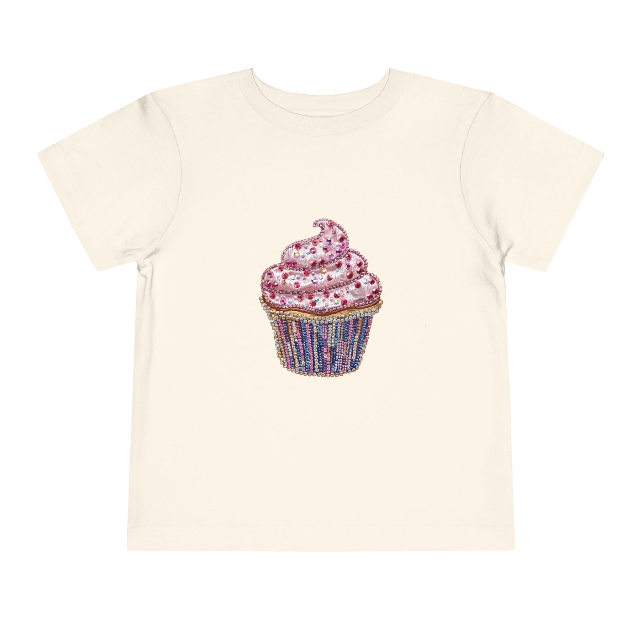 Toddler Tee — Pink Sparkle Cupcake Graphic