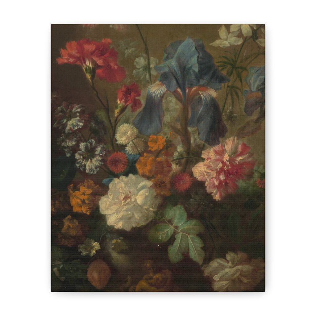 Vintage Floral Still Life Canvas Print — Matte Stretched Wall Art