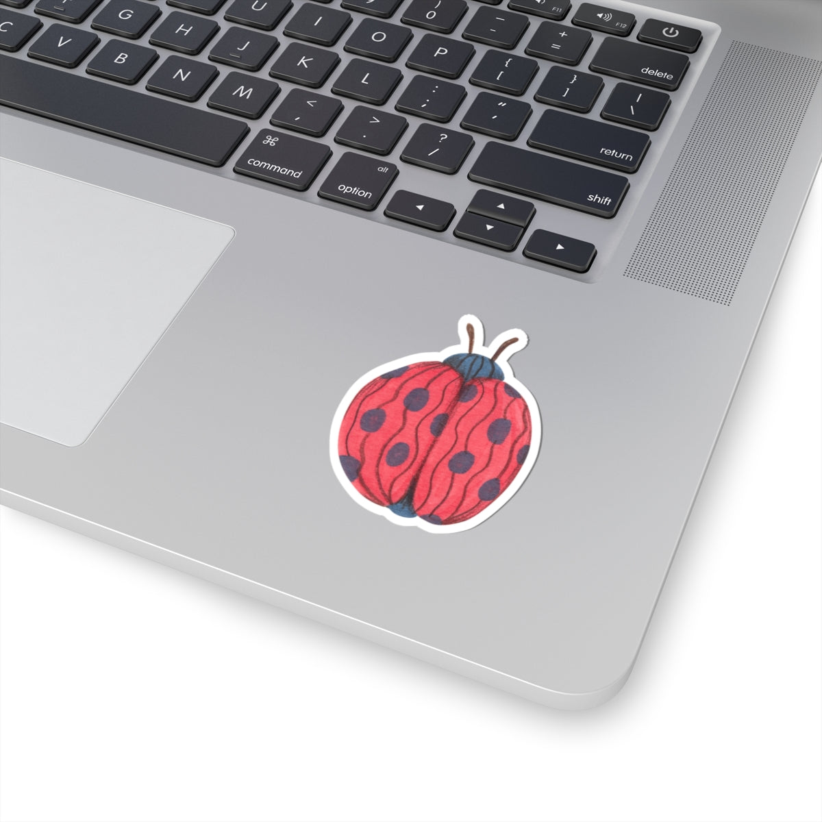 Ladybug Kiss-Cut Sticker — Cute Red Polka Dot Bug Decal for Laptops, Water Bottles & Notebooks