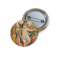 Pin Button, Vintage Cherub Badge, Antique Valentine Pin for Jackets & Bags