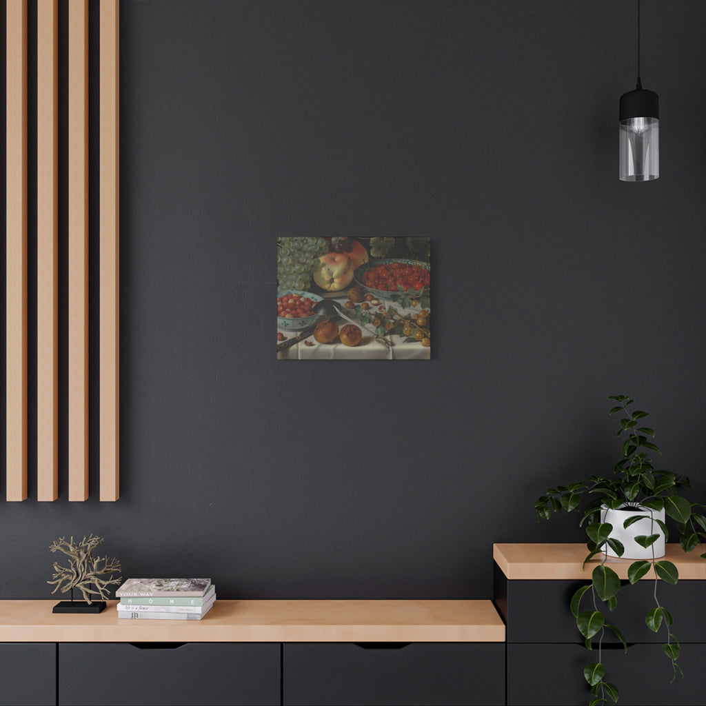 Still Life Fruit Canvas Print — Vintage Kitchen Wall Art