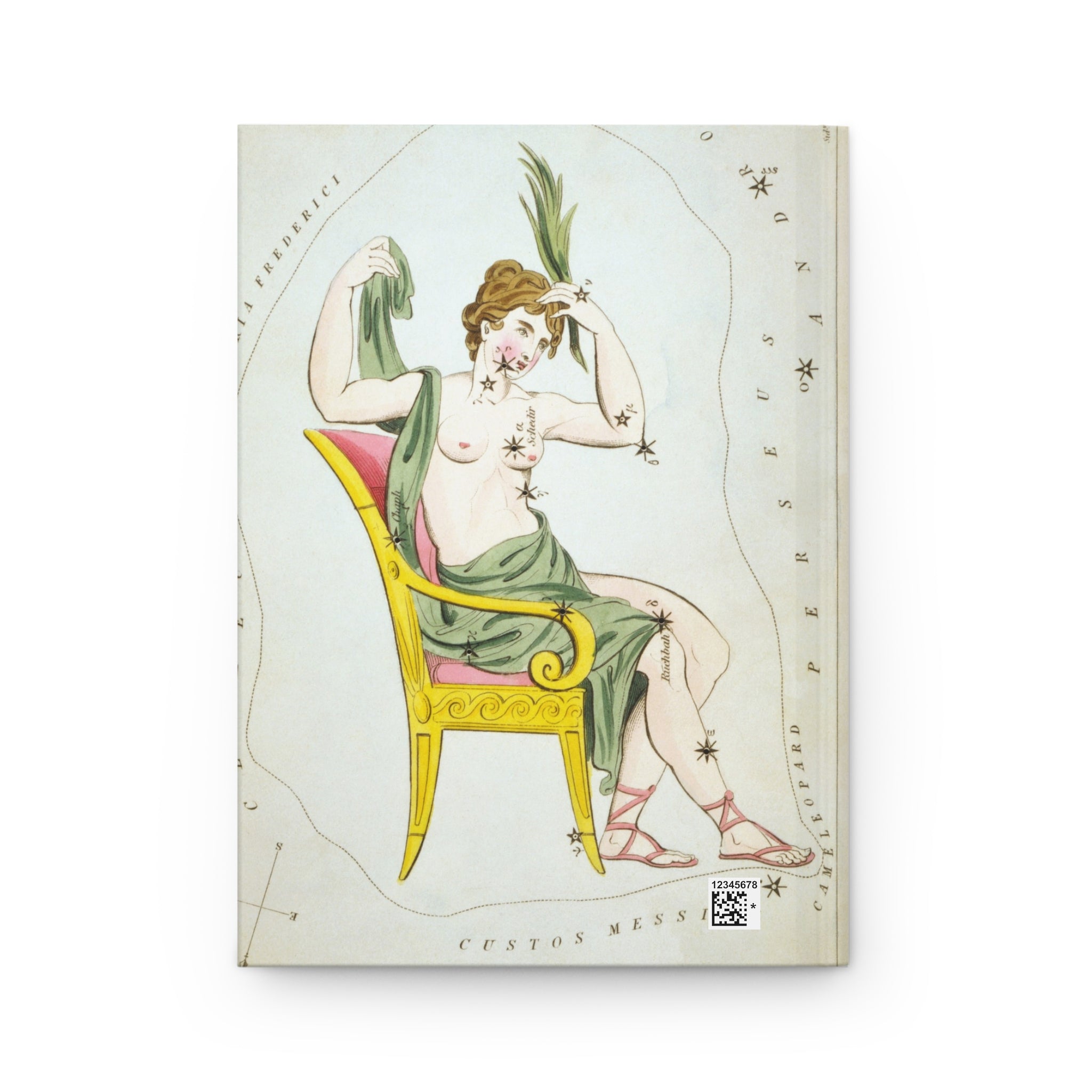 Hardcover Journal, Zodiac Constellation Notebook, Vintage Astrology Design
