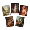 Vintage Floral & Rococo Art Greeting Cards (5-Pack)