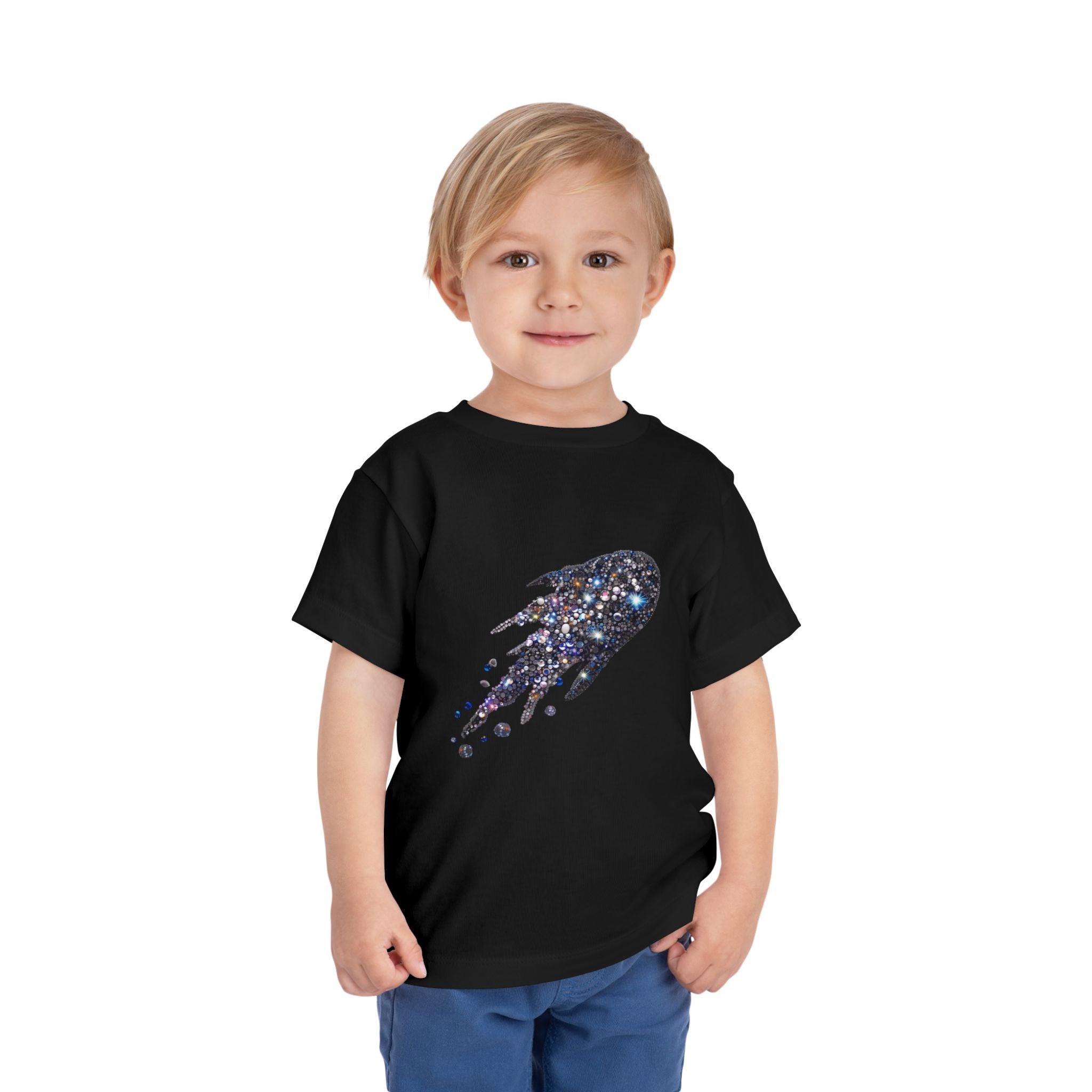 Toddler Tee — Sparkling Galaxy Rocket Kids Shirt