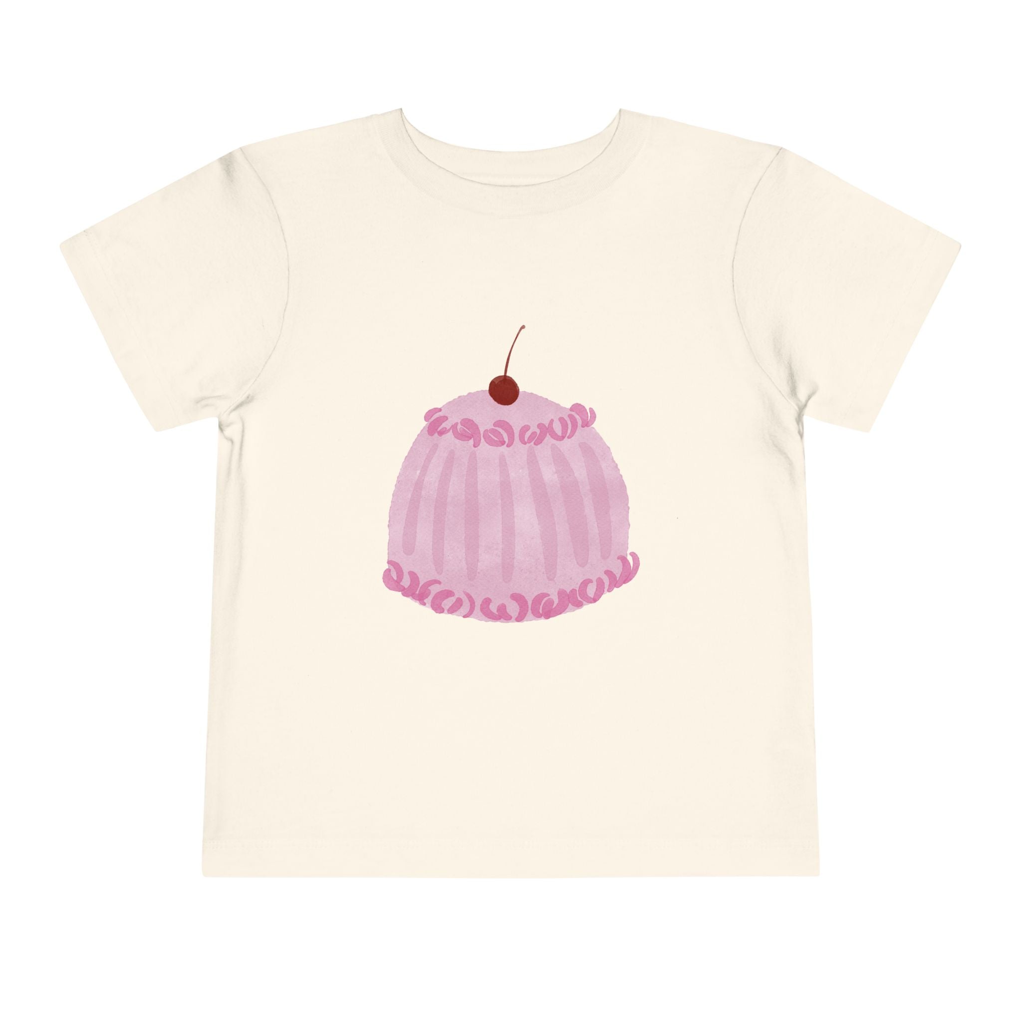 Toddler T-Shirt, Pink Cupcake Graphic Tee, Cute Dessert Shirt for Kids
