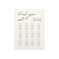 Seating Chart Foam Board — "Find Your Seat" Elegant Wedding Reception Sign