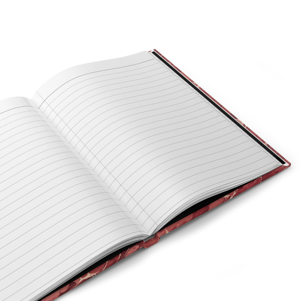 Hardcover Journal, Red Marble Notebook, Vintage Style Writing Journal for Notes & Gifts