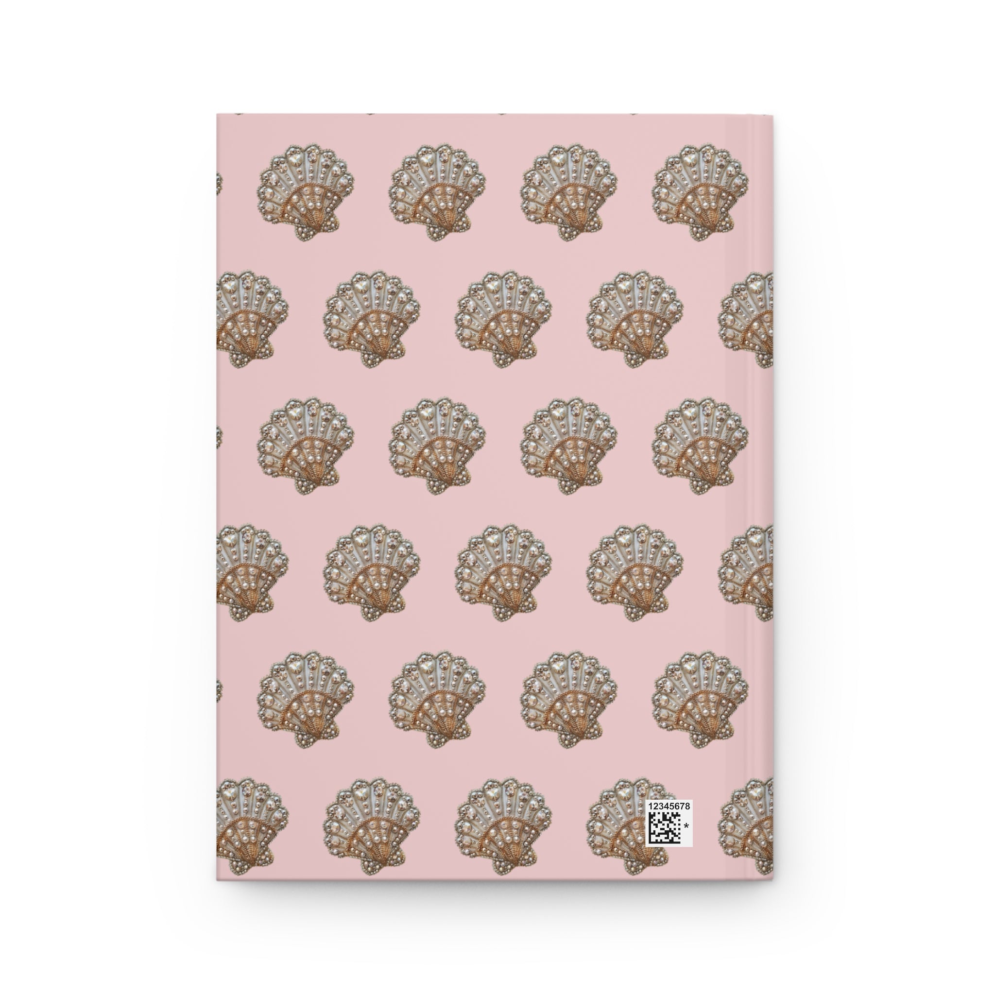 Pink Seashell Pattern Hardcover Journal Notebook