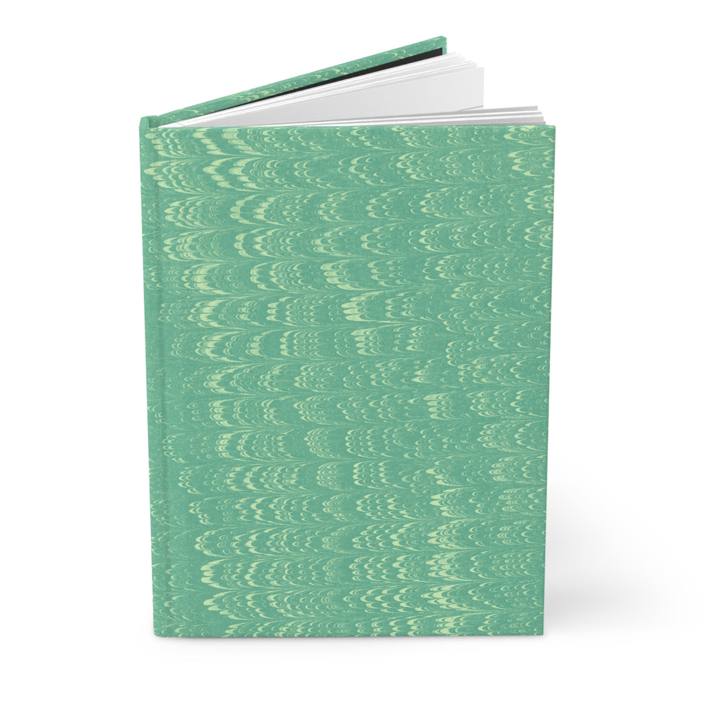 Hardcover Journal, Teal Marble Notebook, Matte Acid Wash Pattern Writing Journal