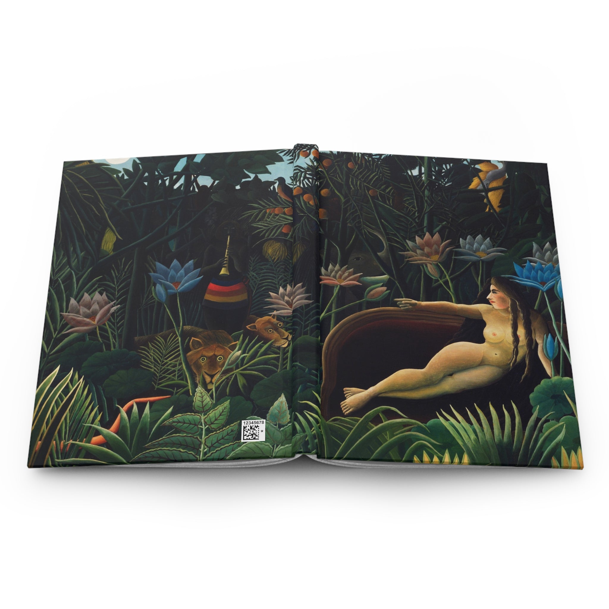 Hardcover Journal, Jungle Art Notebook, Dreamlike Tropical Matte Writing Journal