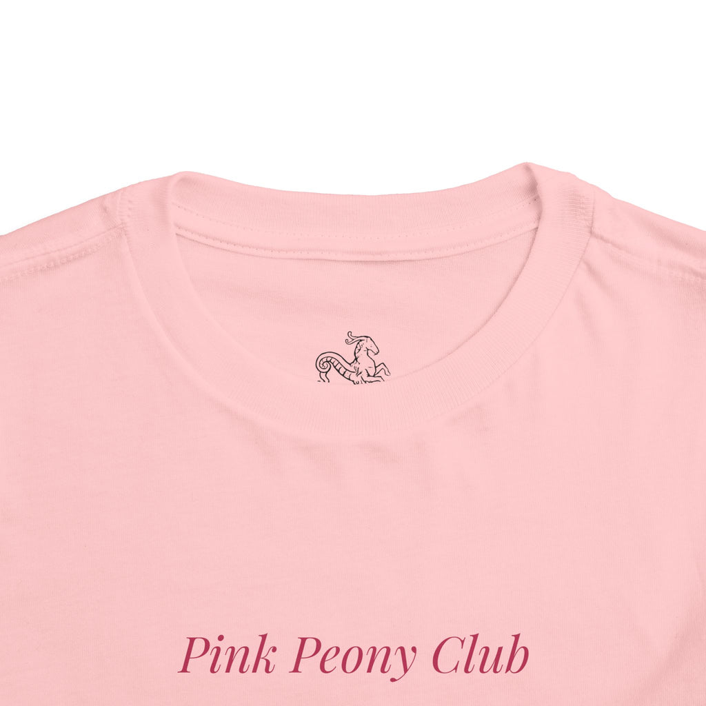 Pink Peony Club Toddler Tee — Floral '20 Pink Short Sleeve