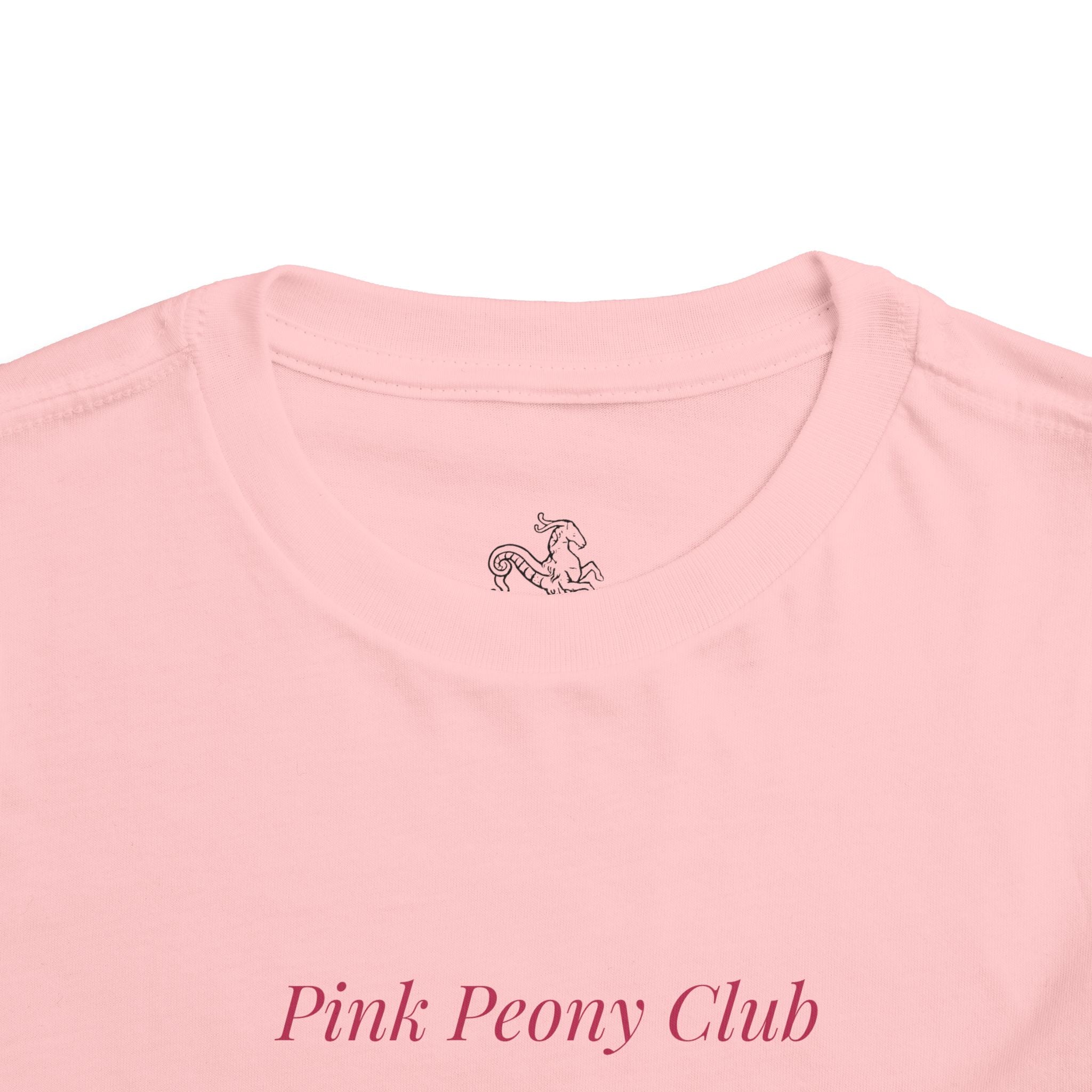 Pink Peony Club Toddler Tee — Floral '20 Pink Short Sleeve