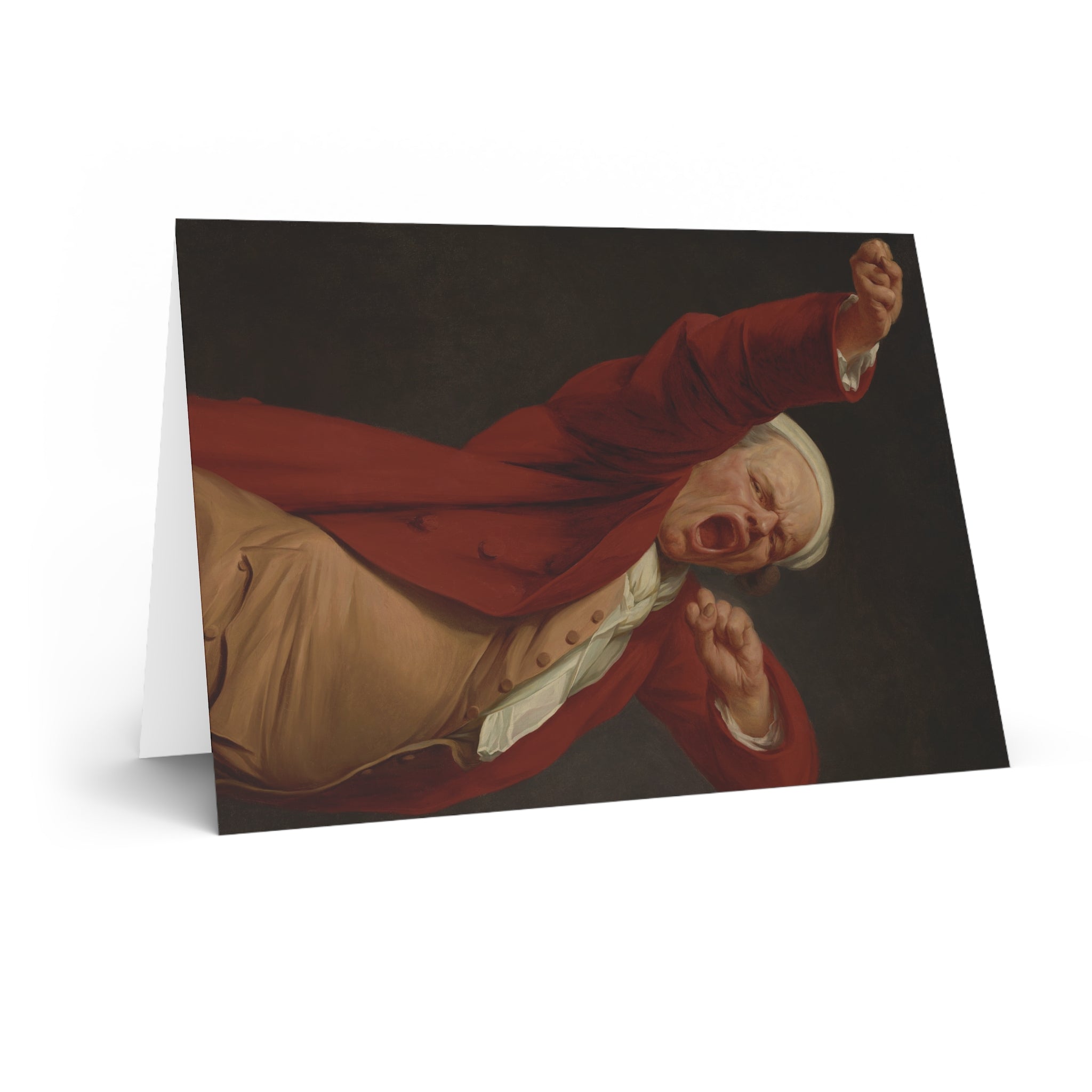 Greeting Card — Yawning Man Classic Art Funny Birthday or Humorous Note
