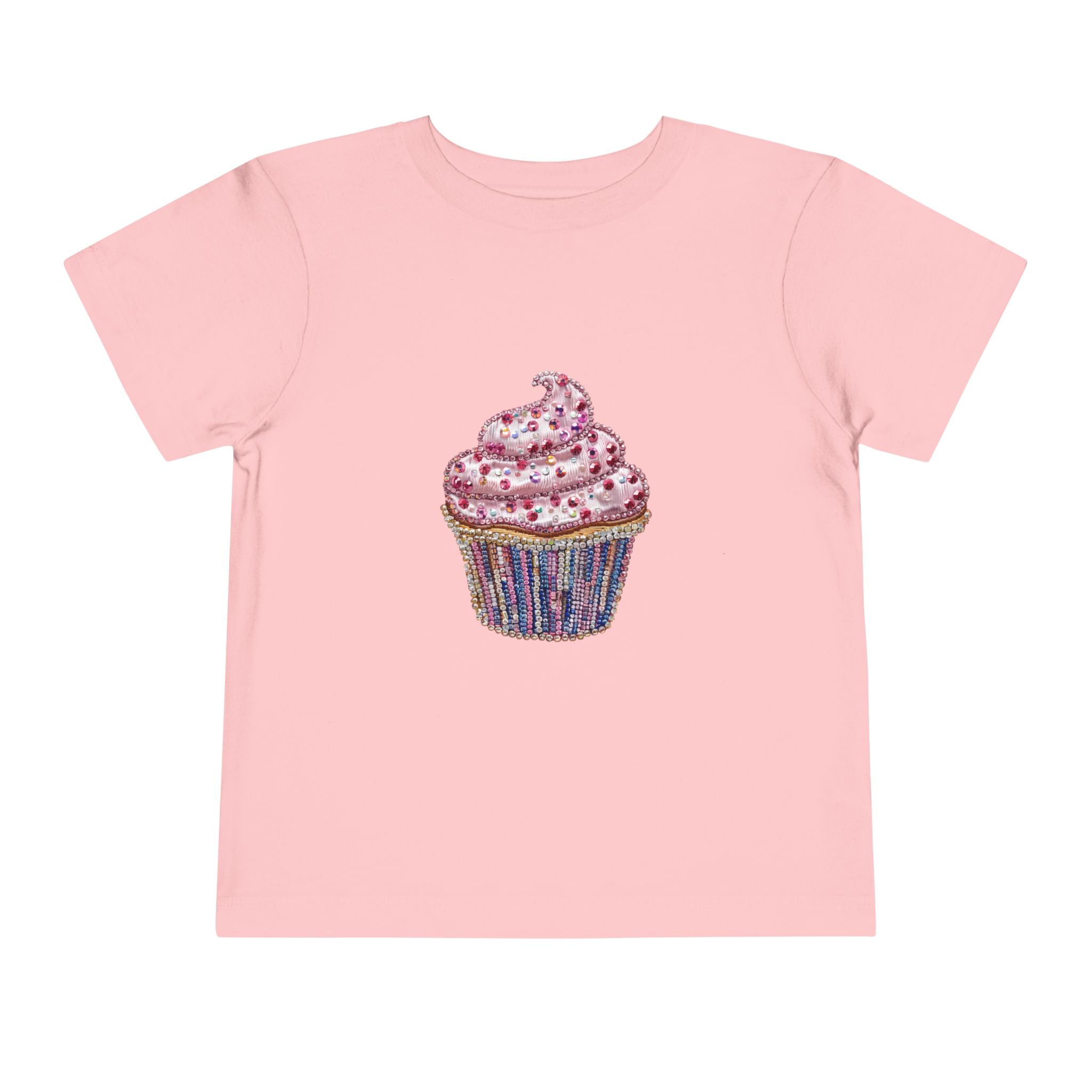 Toddler Tee — Pink Sparkle Cupcake Graphic