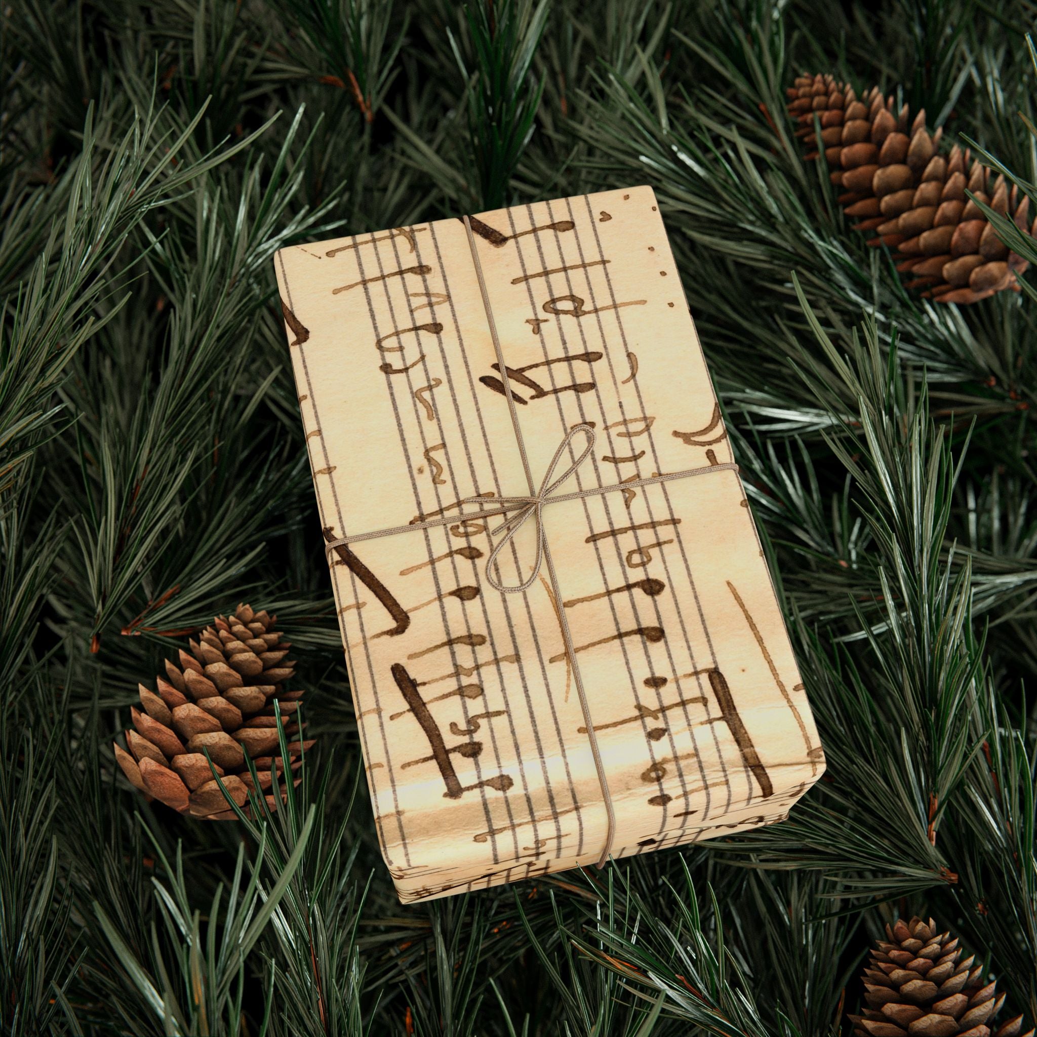 Wrapping Paper, Vintage Sheet Music Gift Wrap, Antique Music Score Design