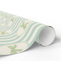 Bow Wrapping Paper | Pastel Green Stripe Gift Wrap