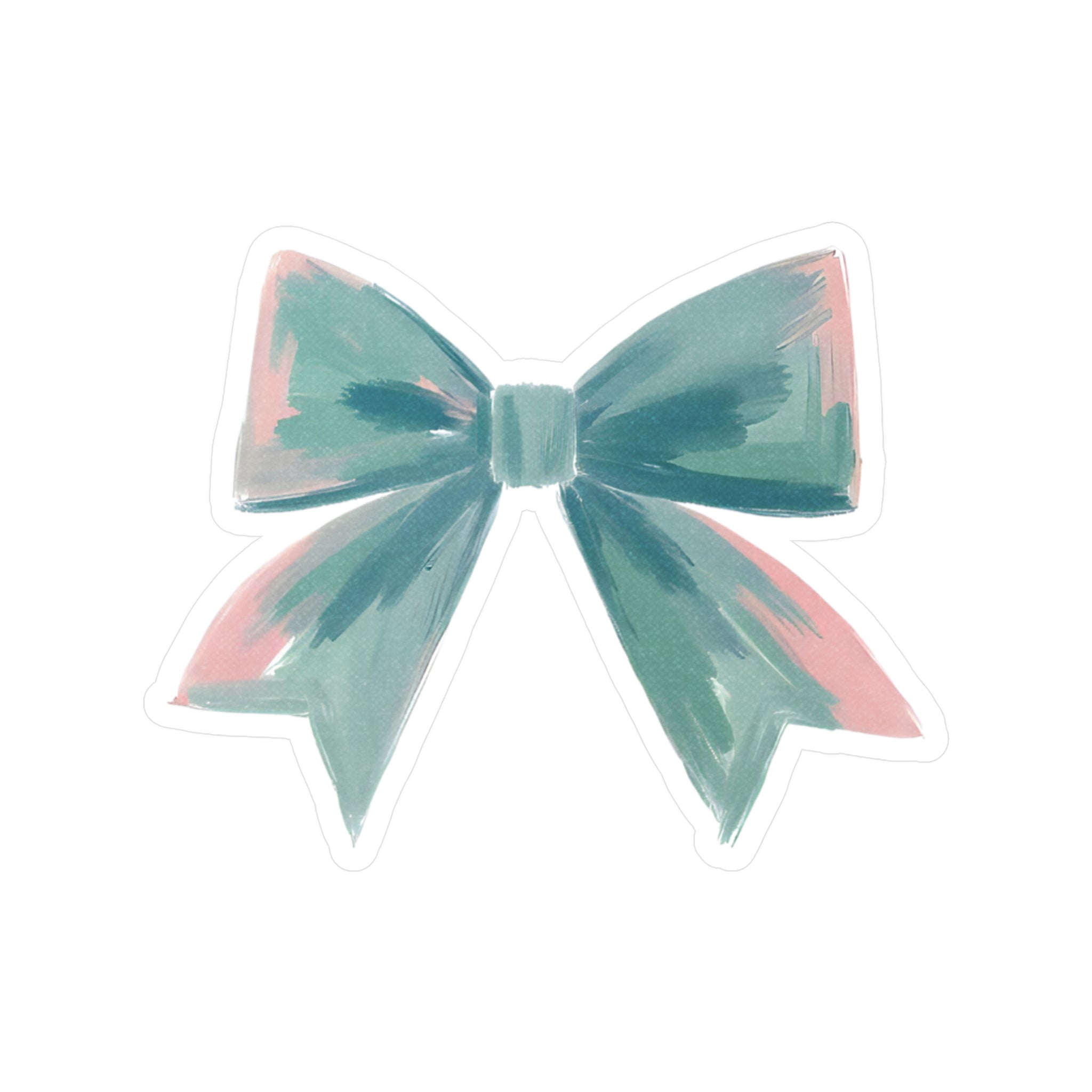 Bow Vinyl Sticker | Pastel Brushstroke Laptop Decal