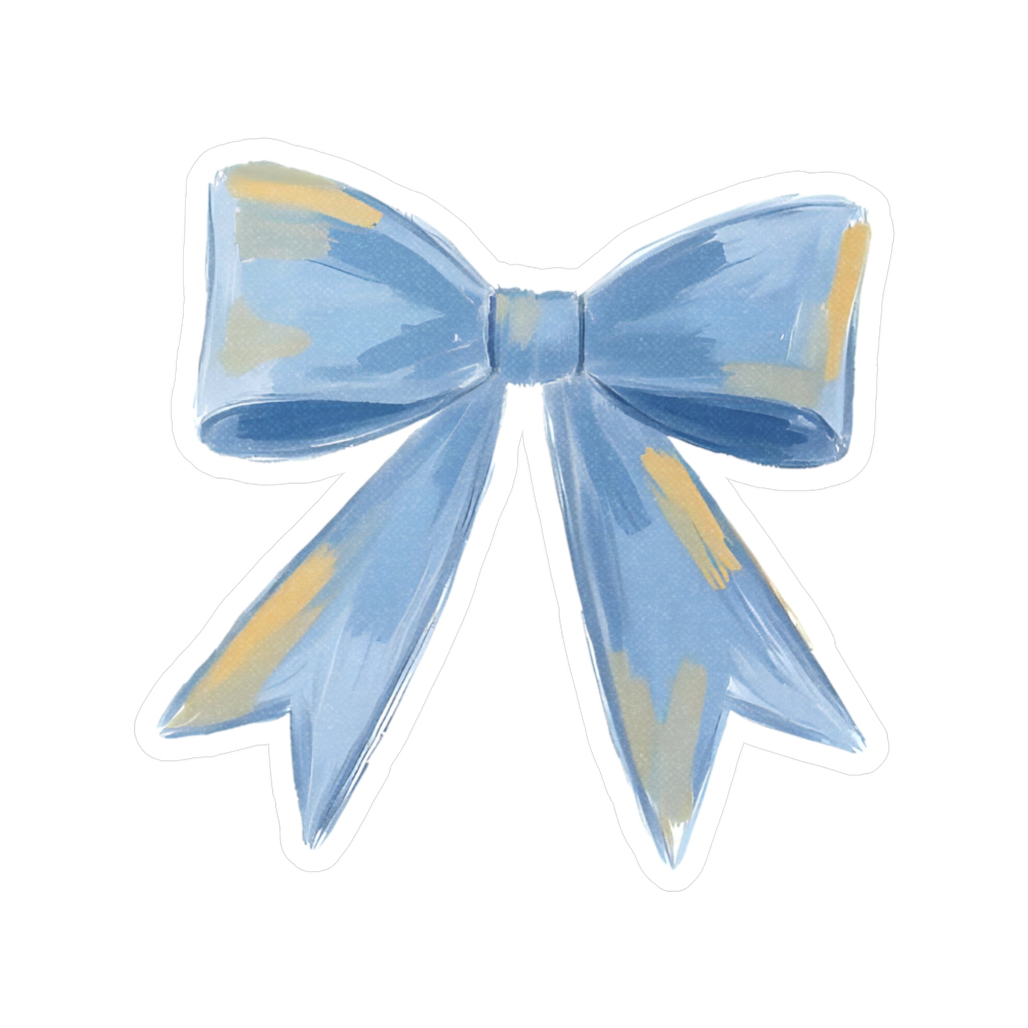 Blue Bow Sticker | Watercolor Vinyl Laptop Decal