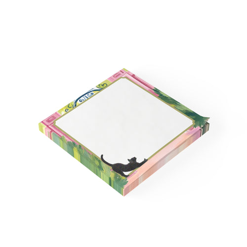 Cat Silhouette Floral Post-it Note Pads – Decorative Sticky Notes