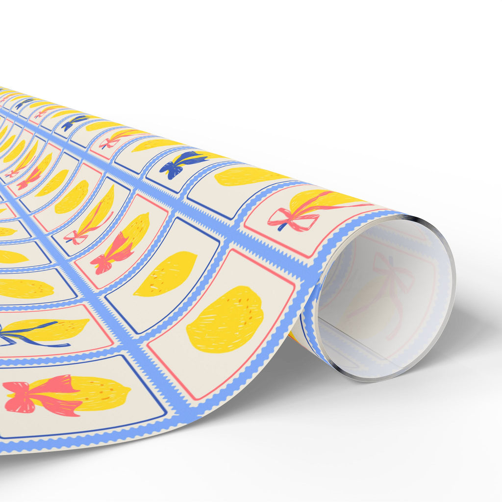 Lemon Wrapping Paper | Bow Pattern Gift Wrap