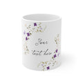 Floral Wreath Ceramic Coffee Mug — Personalized 11oz & 15oz