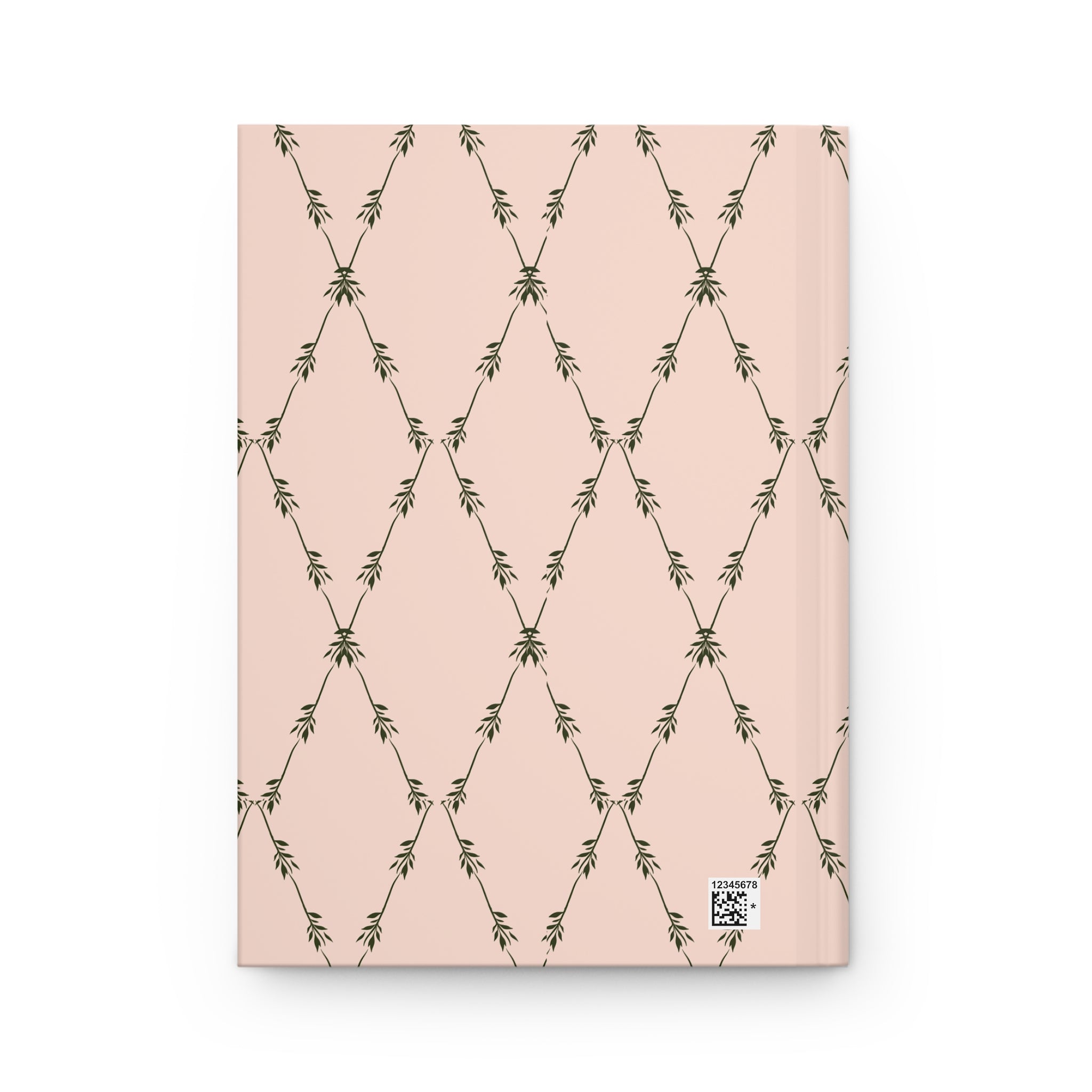 Blush Botanical Hardcover Journal — Elegant Floral Pattern Notebook
