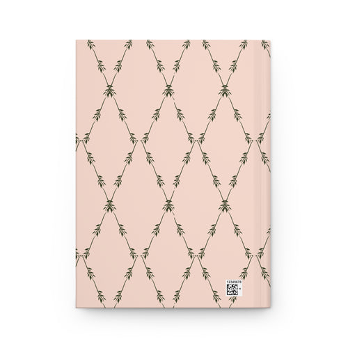 Blush Botanical Hardcover Journal — Elegant Floral Pattern Notebook